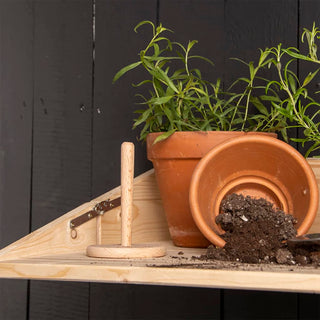 Esschert Design Wandbar Met Neerklapbaar Schap S Naturel