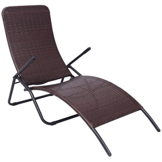 Inklapbaar Ligbed Poly Rattan