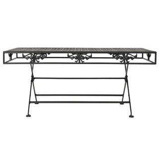 Salontafel Vintage Stijl Inklapbaar 100X50X45 Cm Metaal Zwart