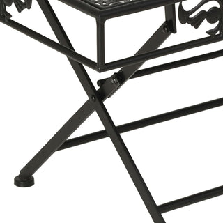 Salontafel Vintage Stijl Inklapbaar 100X50X45 Cm Metaal Zwart