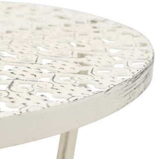 Bistrotafel Vintage Stijl Rond 40X70 Cm Metaal Wit