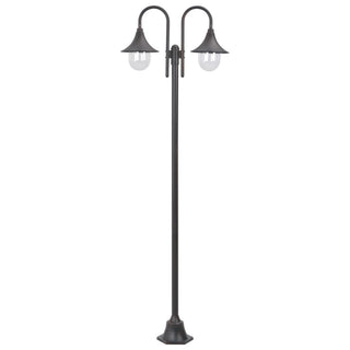 Paalverlichting Tuin E27 220 Cm Aluminium 2-Delig