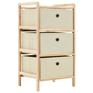 Opbergmeubel Met Stoffen Manden Cederhout Beige