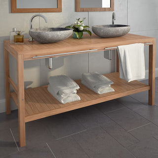 Badkamer Wastafelkast 32X45X75 Cm Massief Teakhout