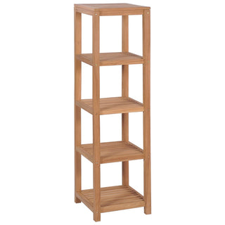 Badkamer Opbergrek 4-Laags 42X42X165 Cm Massief Teakhout