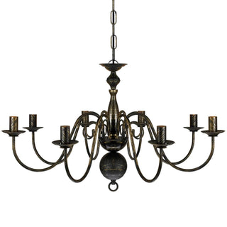 Kroonluchter Metaal X E4 Lampen Zwart