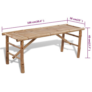 Biertafel Met 2 Bankjes 100 Cm Bamboe