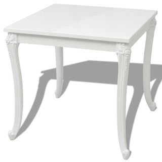 Eettafel 80 X 80 X 76 Cm Hoogglans Wit