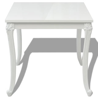 Eettafel 80 X 80 X 76 Cm Hoogglans Wit