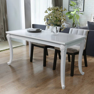 Eettafel 80 X 80 X 76 Cm Hoogglans Wit