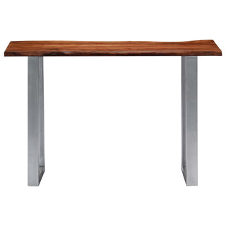 Wandtafel 5X35X76 Cm Massief Acaciahout En Ijzer