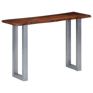 Wandtafel 5X35X76 Cm Massief Acaciahout En Ijzer