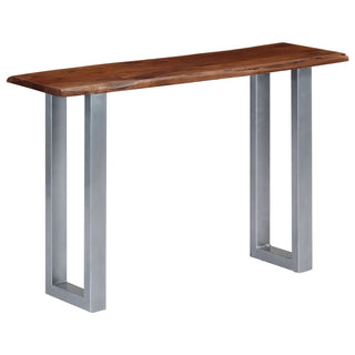 Wandtafel 5X35X76 Cm Massief Acaciahout En Ijzer
