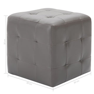 Poef 2 St 30X30X30 Cm Kunstleer