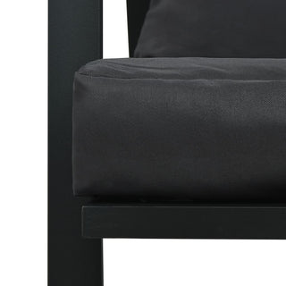 4-Delige Loungeset Met Kussens Aluminium Donkergrijs