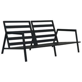 4-Delige Loungeset Met Kussens Aluminium Donkergrijs