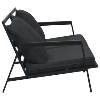 4-Delige Loungeset Met Kussens Aluminium Donkergrijs