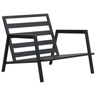 4-Delige Loungeset Met Kussens Aluminium Donkergrijs