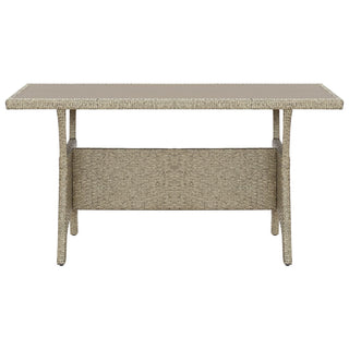 Tuintafel 130X70X66 Cm Poly Rattan Grijs