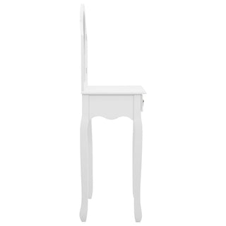 Kaptafel Met Kruk 65X36X128 Cm Paulowniahout Mdf