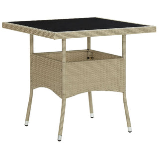 Tuintafel Poly Rattan En Glas