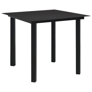 Tuintafel Staal En Glas Zwart