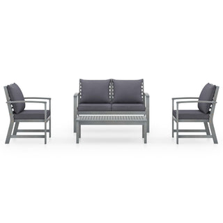 Loungeset Met Kussens Massief Acaciahout