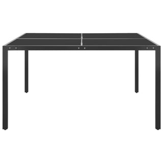 Tuintafel 130X130X72 Cm Staal En Glas Antracietkleurig