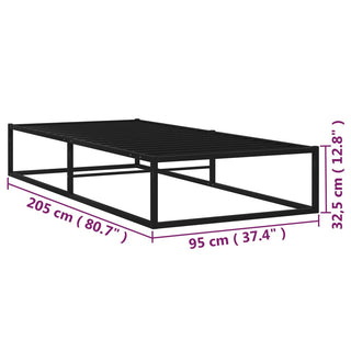 Bedframe Metaal Zwart