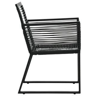 Tuinset Pvc-Rattan Zwart