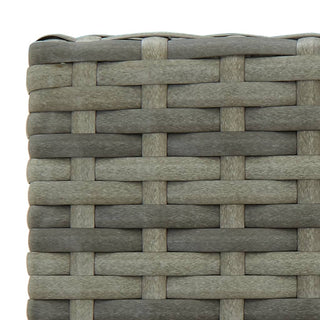 7-Delige Tuinbarset Met Armleuningen Poly Rattan Grijs