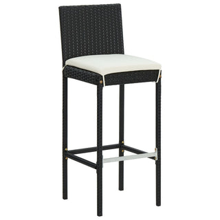 5-Delige Tuinbarset Met Kussens Poly Rattan