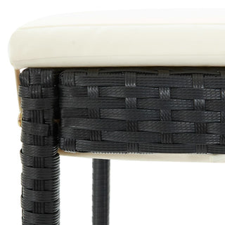 5-Delige Tuinbarset Met Kussens Poly Rattan