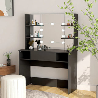 Kaptafel Met Led-Verlichting 100X40X135 Cm Mdf