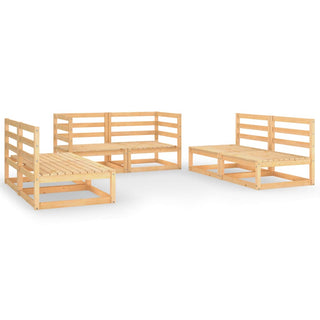 6-Delige Loungeset Massief Grenenhout