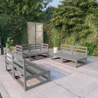 6-Delige Loungeset Massief Grenenhout