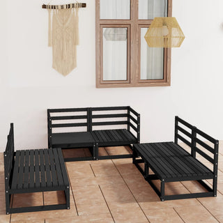 6-Delige Loungeset Massief Grenenhout