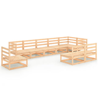 9-Delige Loungeset Massief Grenenhout