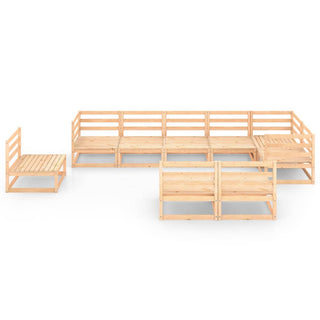 9-Delige Loungeset Massief Grenenhout