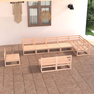 9-Delige Loungeset Massief Grenenhout