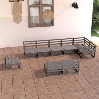 9-Delige Loungeset Massief Grenenhout