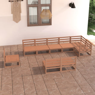 9-Delige Loungeset Massief Grenenhout