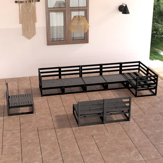 9-Delige Loungeset Massief Grenenhout
