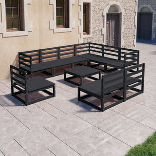 10-Delige Loungeset Massief Grenenhout