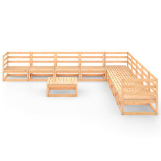 9-Delige Loungeset Massief Grenenhout