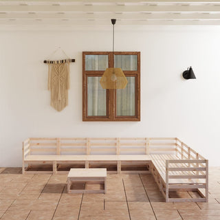 9-Delige Loungeset Massief Grenenhout