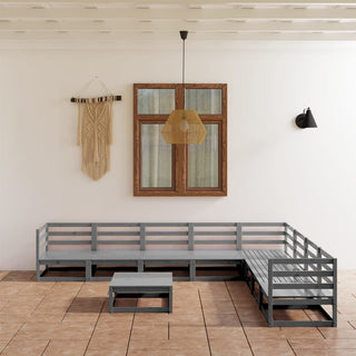 9-Delige Loungeset Massief Grenenhout