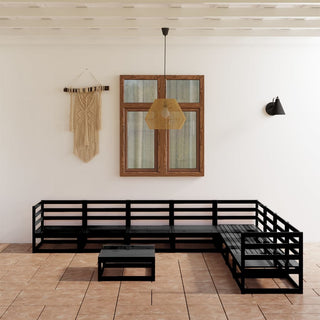 9-Delige Loungeset Massief Grenenhout
