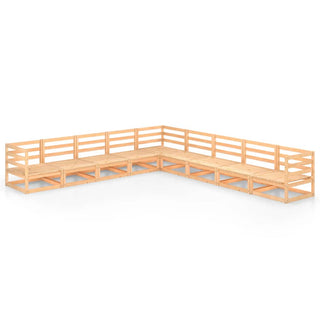 9-Delige Loungeset Massief Grenenhout