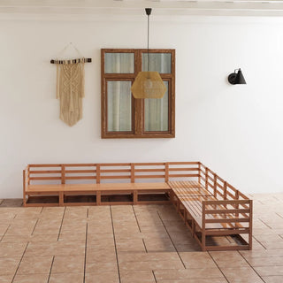 9-Delige Loungeset Massief Grenenhout